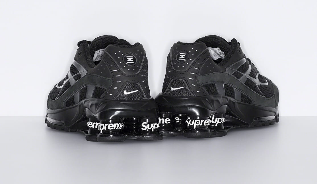Supreme x Nike Shox Ride 2 &#x27;Black&#x27; Heel