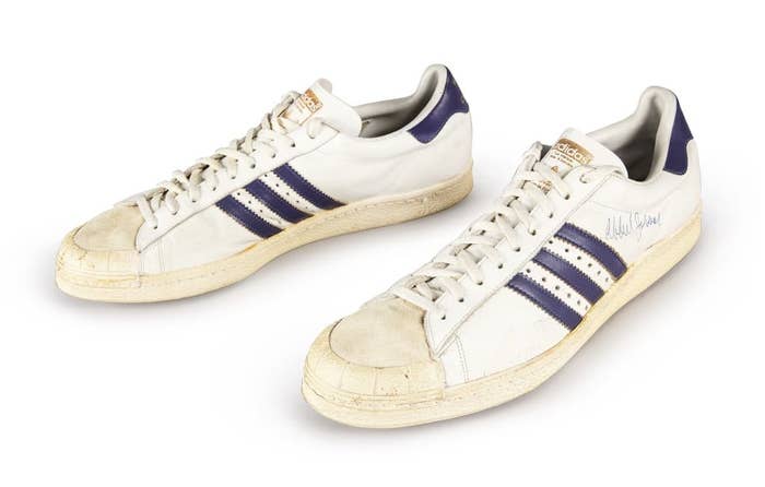 Adidas Kareem Abdul-Jabbar Game-Worn Sneakers Sotheby&#x27;s