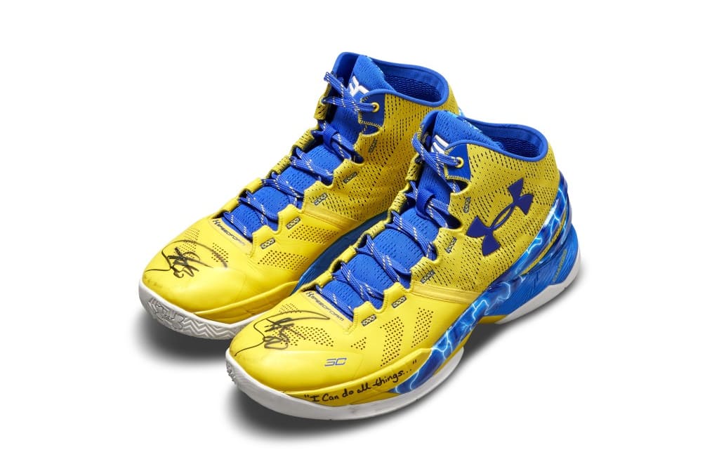 Under Armour Curry 2 Game Worn Sneakers Sotheby&#x27;s