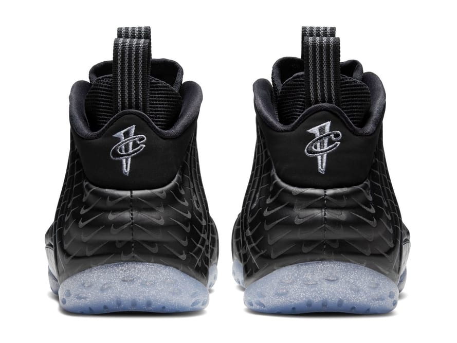 Nike Air Foamposite One Black Swoosh Release Date Heel
