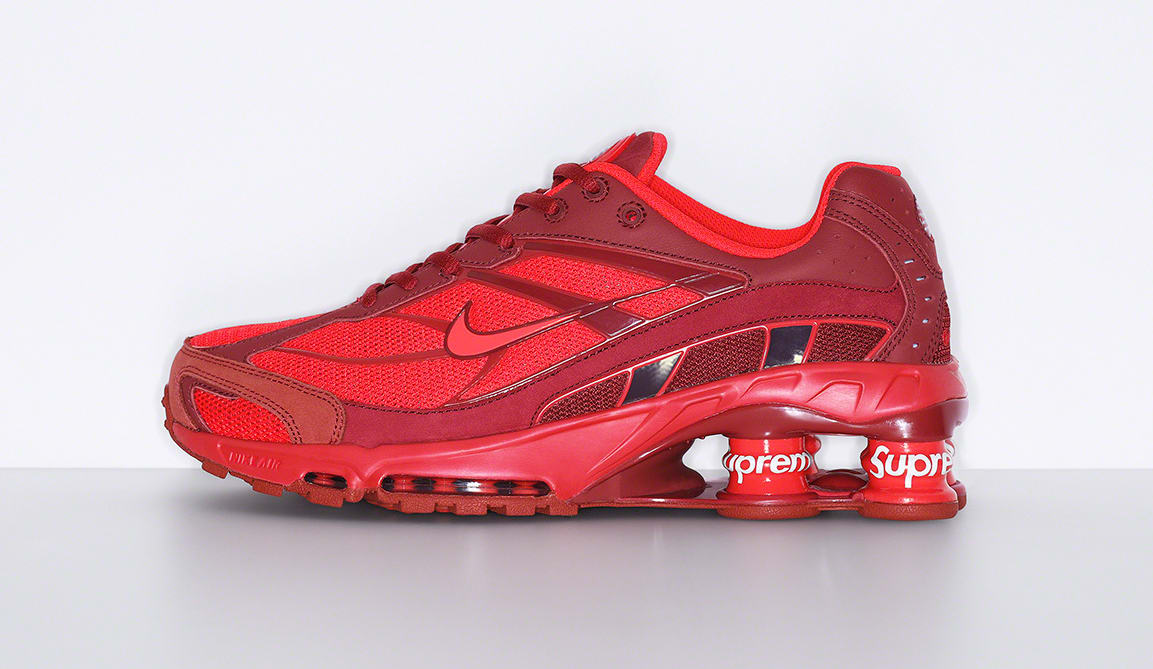 Supreme x Nike Shox Ride 2 &#x27;Red&#x27; Lateral