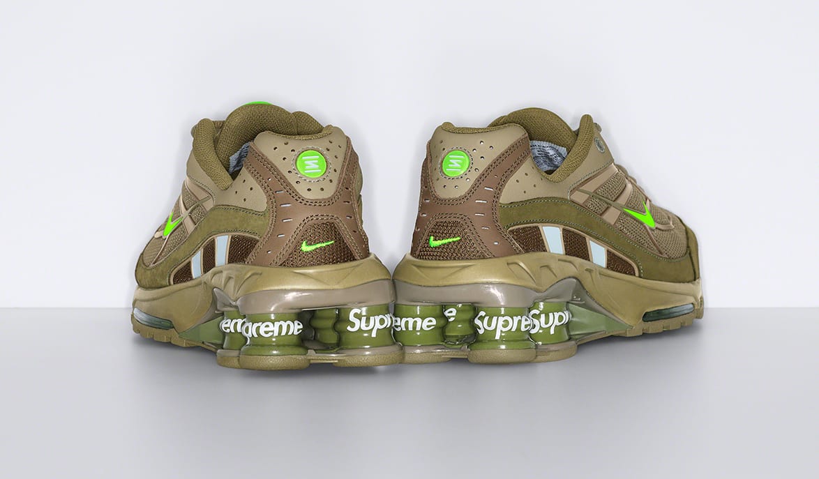Supreme x Nike Shox Ride 2 &#x27;Green&#x27; Heel