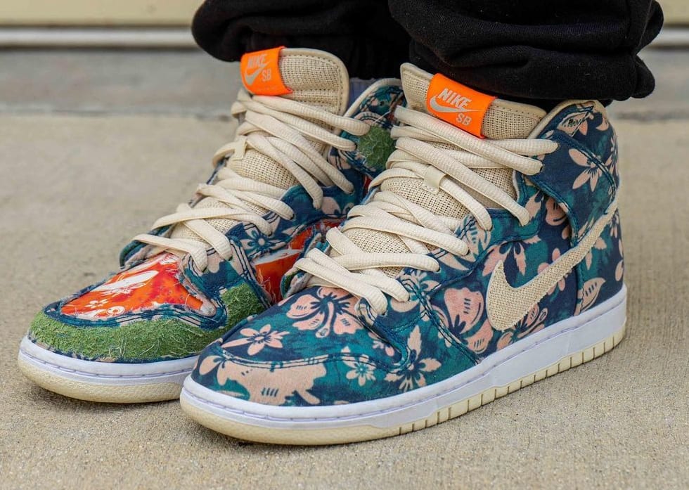 Tear-Away Details Feature on the Nike SB Dunk High Maui Wowie