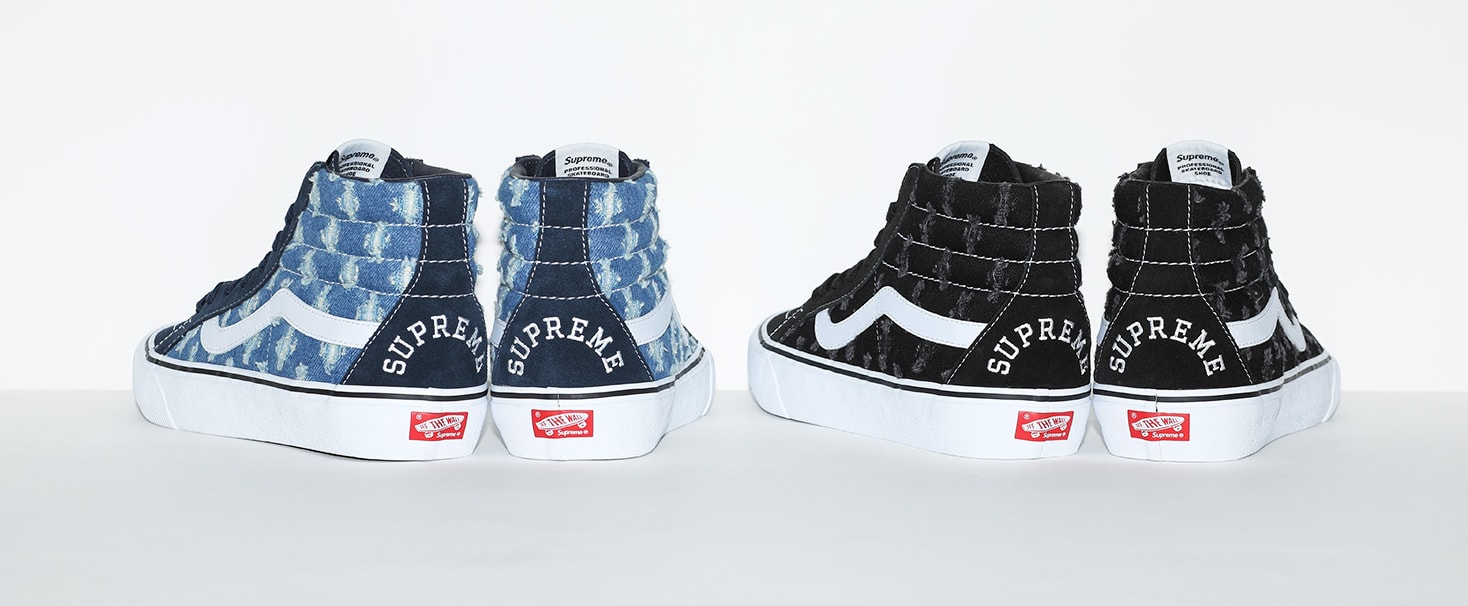 Supreme x Vans Sk8-Hi &#x27;Hole Punch Denim&#x27; Heel