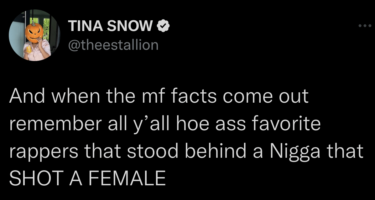 Megan Thee Stallion is seen tweeting