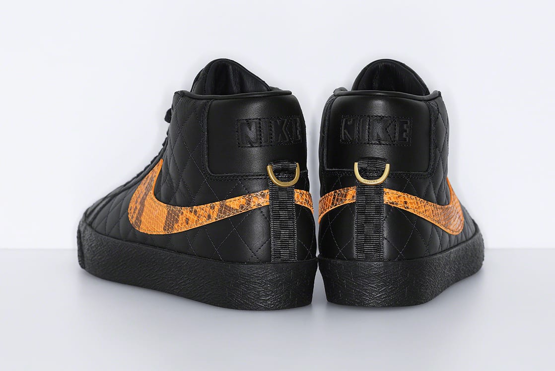 Supreme x Nike SB Blazer Mid &#x27;Black&#x27; 2022 (Heel)