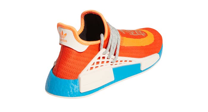 Pharrell x Adidas NMD Hu &#x27;Bold Orange&#x27; H67401 Heel