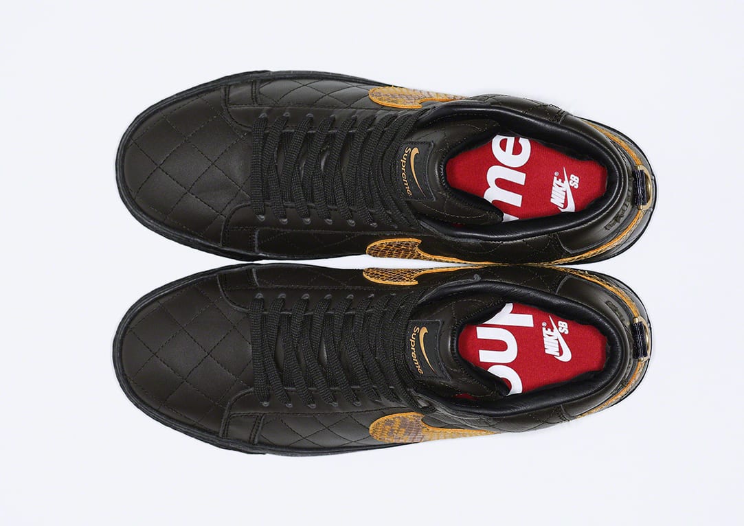 Supreme x Nike SB Blazer Mid &#x27;Black&#x27; 2022 (Top)