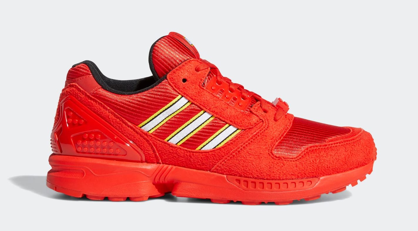 Lego x Adidas ZX 8000 Red Lateral