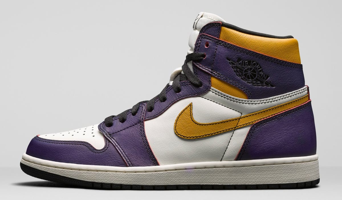 Jordan 1 best sale sb lakers release