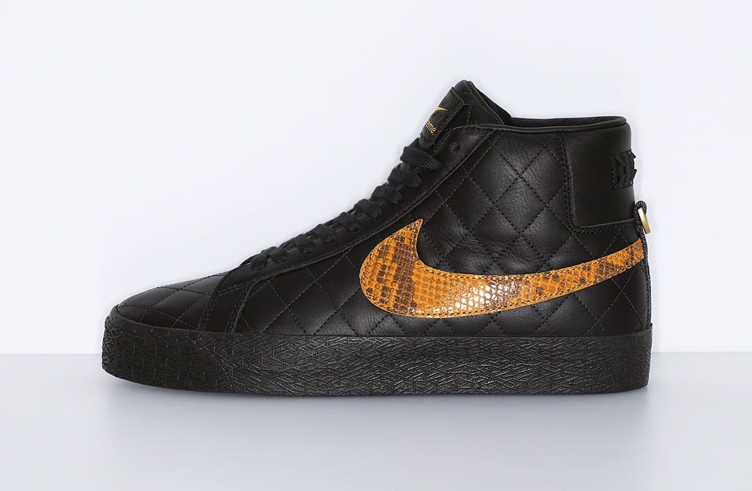 Supreme x Nike SB Blazer Mid &#x27;Black&#x27; 2022 (Lateral)