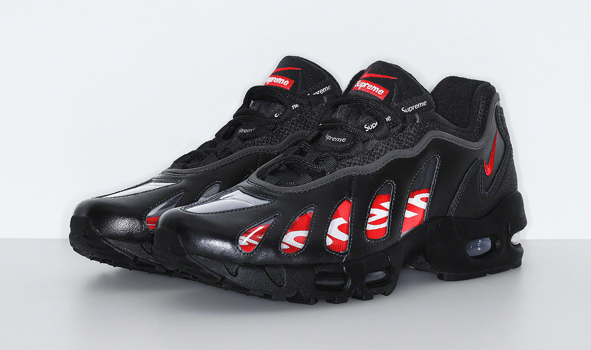 Supreme x Nike Air Max 96 &#x27;Black&#x27; Pair