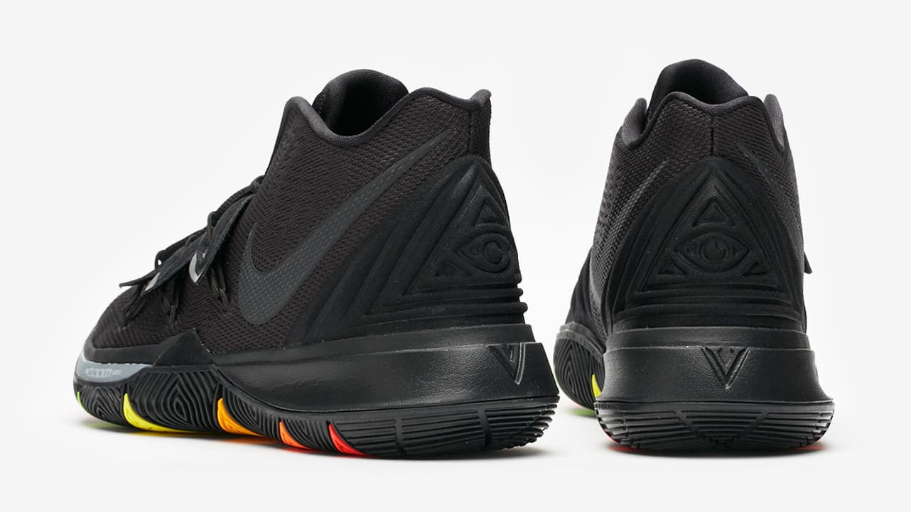 Nike Kyrie 5 Black Rainbow Release Date AO2918-001 Heel