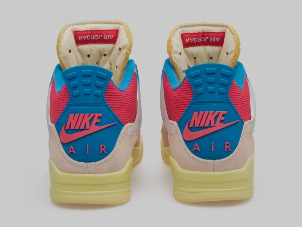 Union x Air Jordan 4 Retro &#x27;Guava Ice&#x27; DC9533-800 Heel