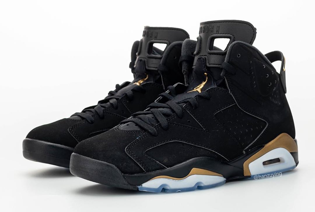 Blue black and gold hot sale jordans