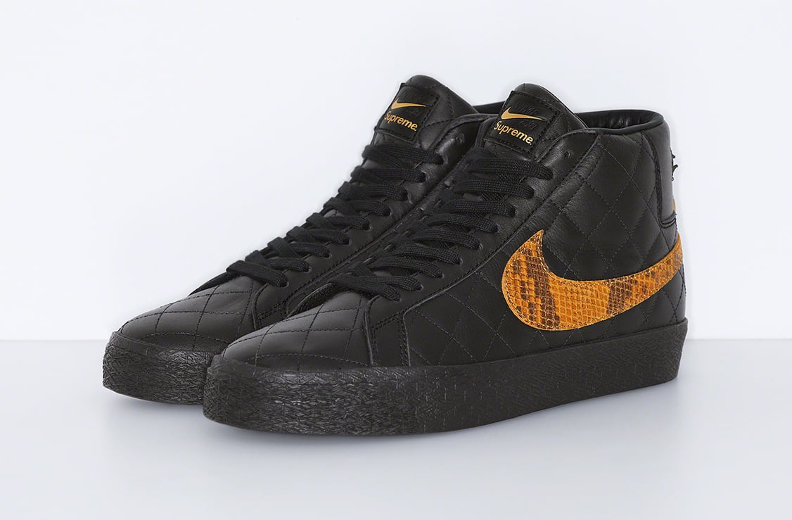 Supreme x Nike SB Blazer Mid &#x27;Black&#x27; 2022 (Pair)