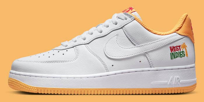 Nike Air Force 1 Low West Indies White Yellow Release Date DX1156-101 Profile