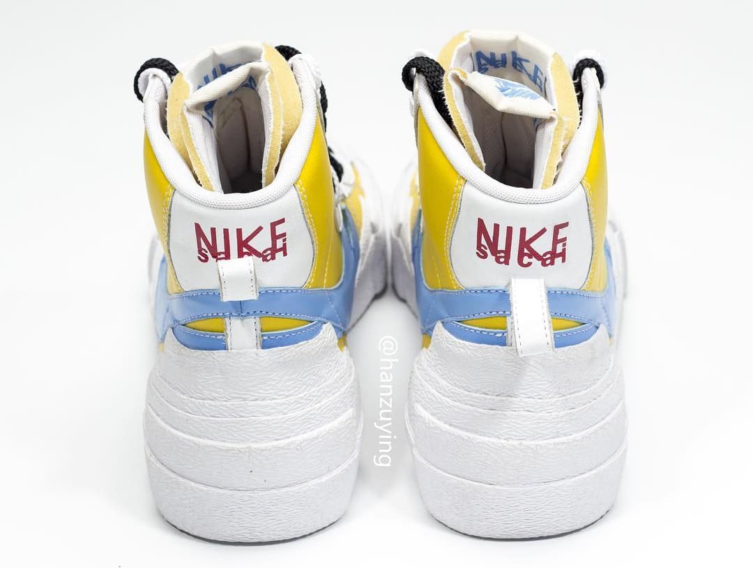 sacai x Nike Blazer High Yellow Heel