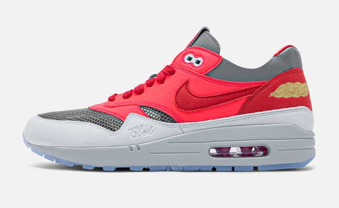 Clot x Nike Air Max 1 &#x27;K.O.D.&#x27; -Solar Red Lateral