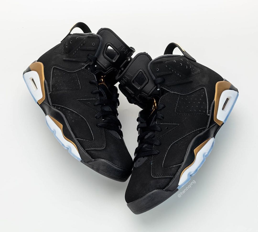 Jordans 6 black and gold sale