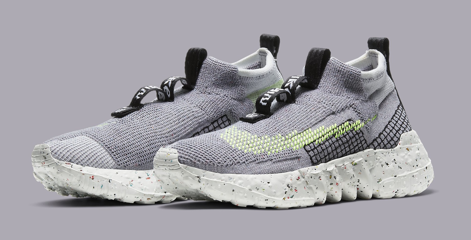 Nike Space Hippie 02 &#x27;Grey/Volt&#x27; CQ3988-002 Pair