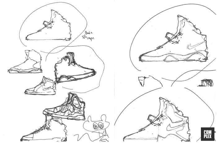Complex April/May 2009 Nike Air Yeezy Kanye Sketches