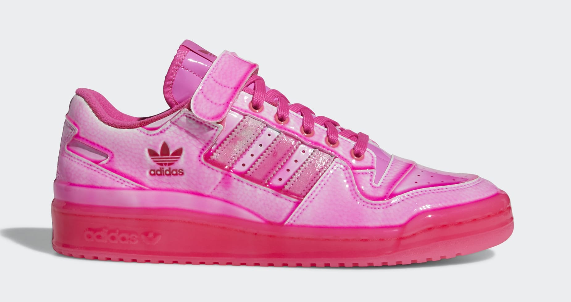 Jeremy Scott x Adidas Forum Low &#x27;Solar Pink&#x27; GZ8818 Lateral