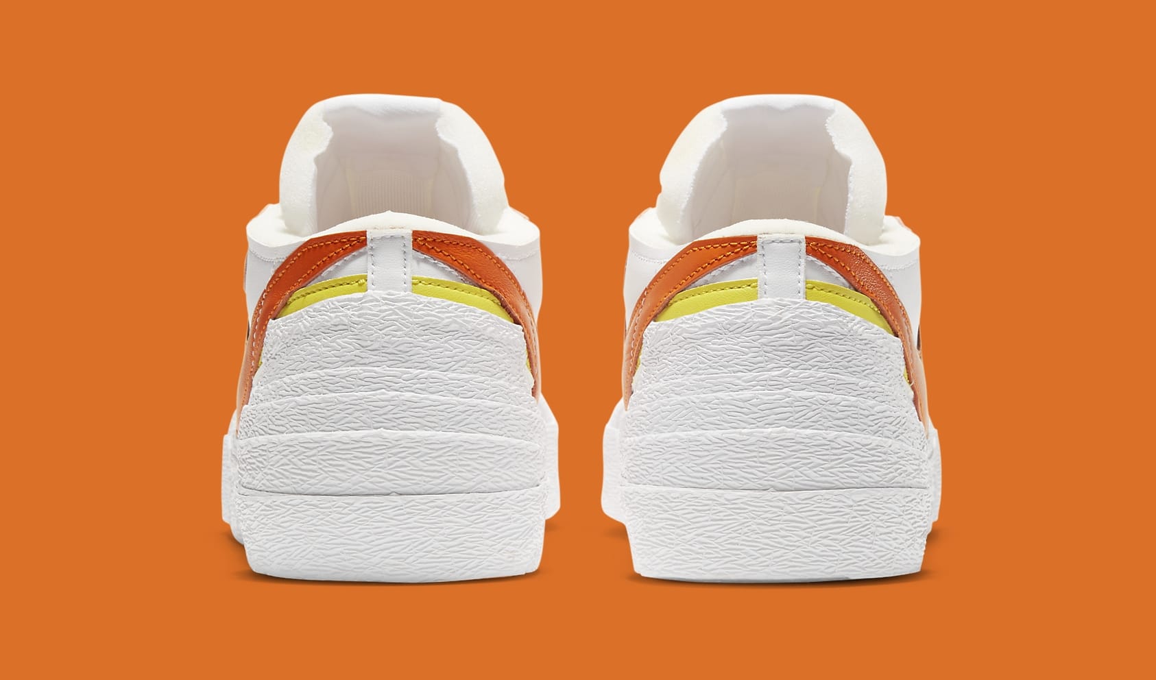 Sacai x Nike Blazer Low &#x27;Magma Orange&#x27; DD1877-100 Heel