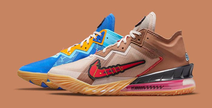 Xbox x Nike LeBron 18 Low &#x27;Wile E. x Roadrunner&#x27; DO7172-900 Lateral