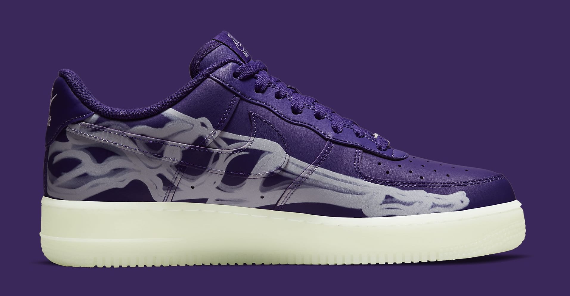 Nike Air Force 1 Low &#x27;Purple Skeleton&#x27; CU8067-500 Medial