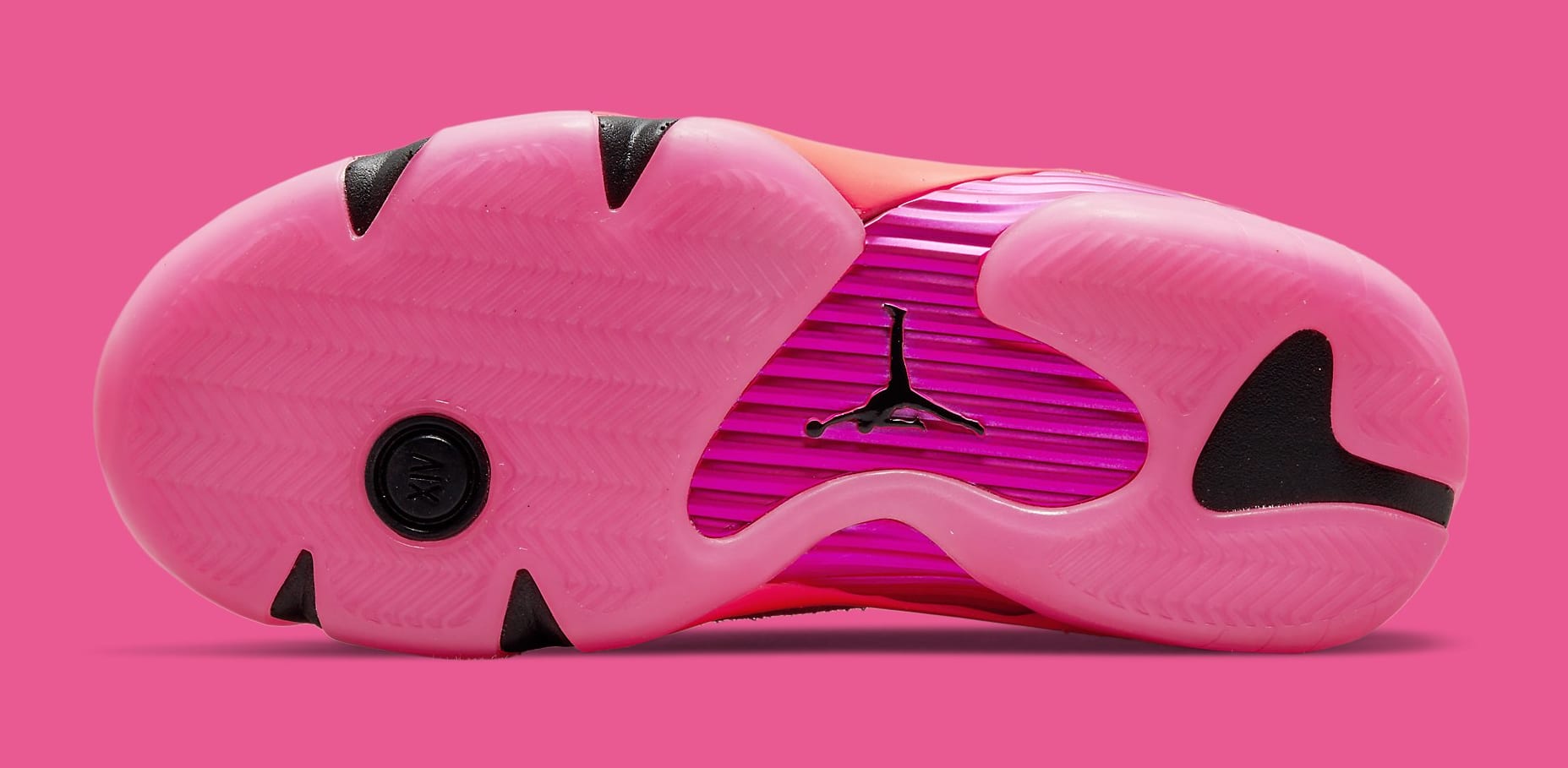 Air Jordan 14 Women&#x27;s &#x27;Shocking Pink&#x27; DH4121 600 Outsole