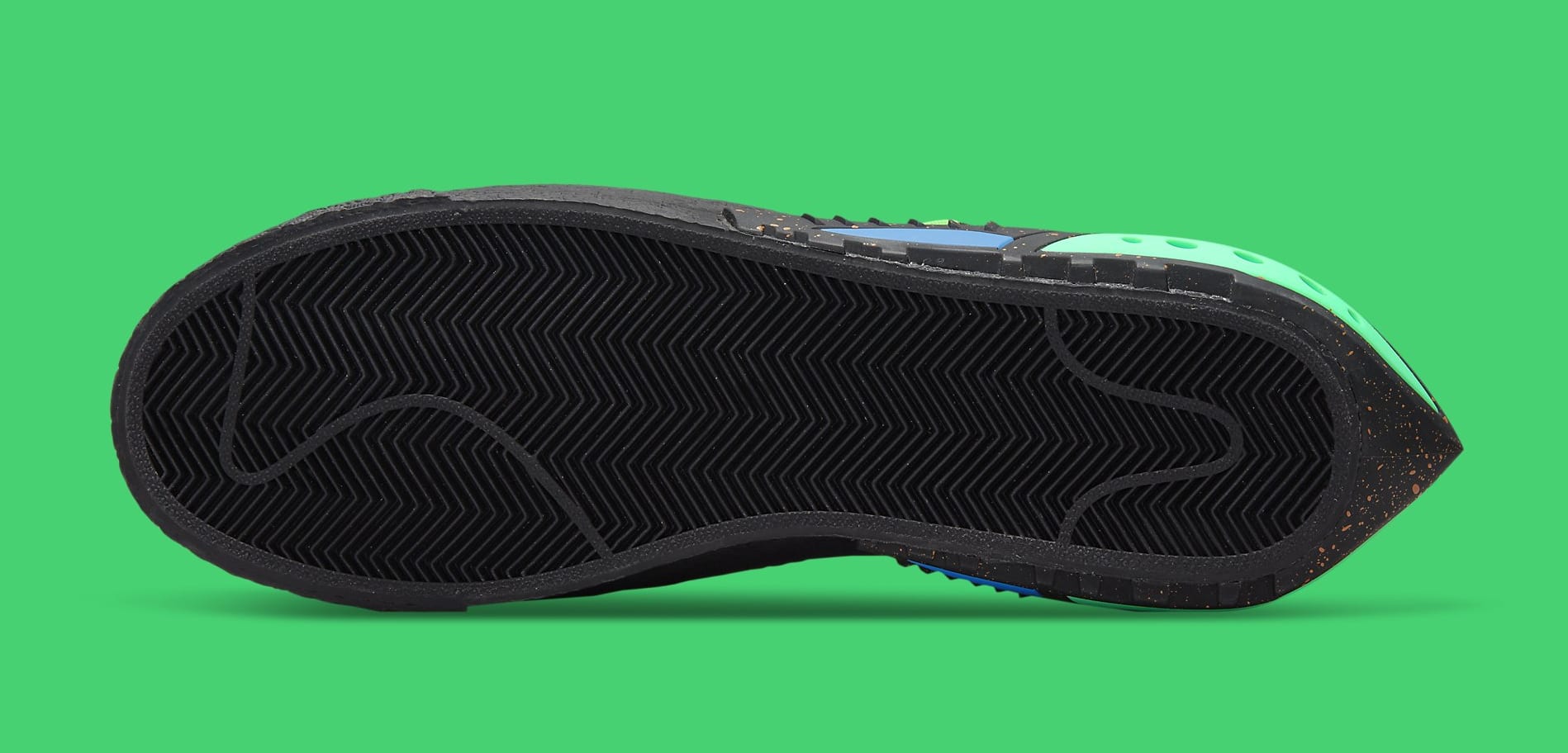 Off-White x Nike Blazer Low &#x27;Black/Electro Green&#x27; DH7863 001 Outsole
