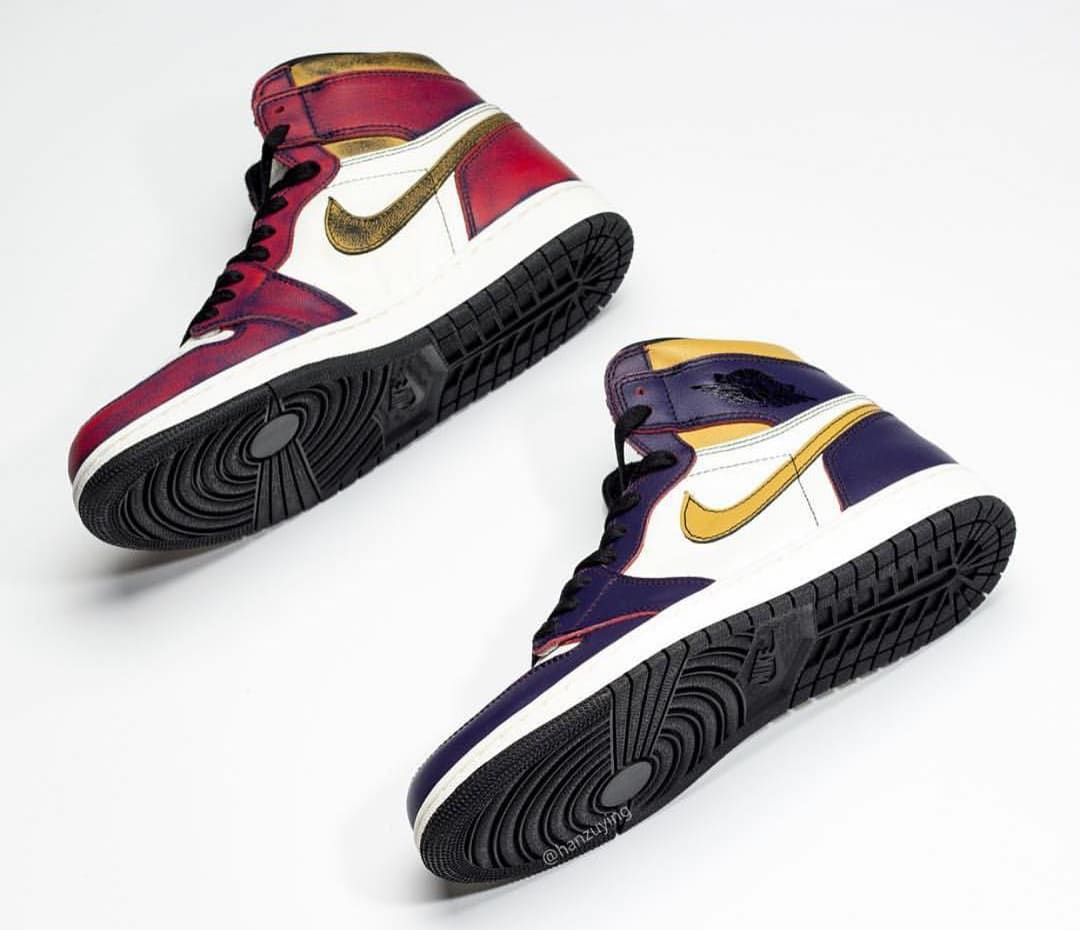 Jordan 1 shop sb lakers release