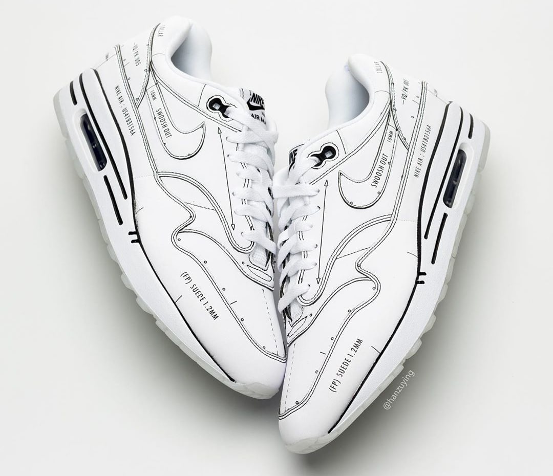 Nike air max schematic on sale white