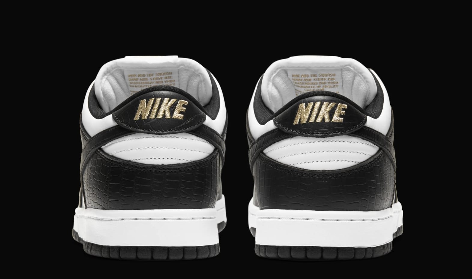 Supreme x Nike SB Dunk Low &#x27;Black&#x27; DH3228-102 (Heel)