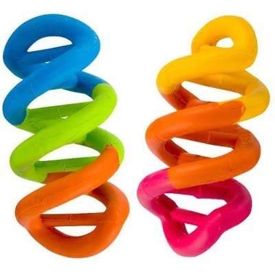 These rubber genome toys will make your bully sticks last longer because your dog will have to work to get to it.