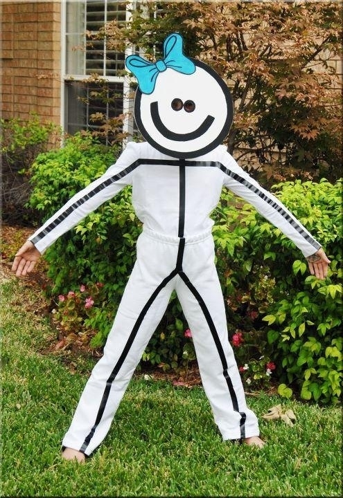 Become a human stick figure with a monochromatic outfit and a contrasting tape color.