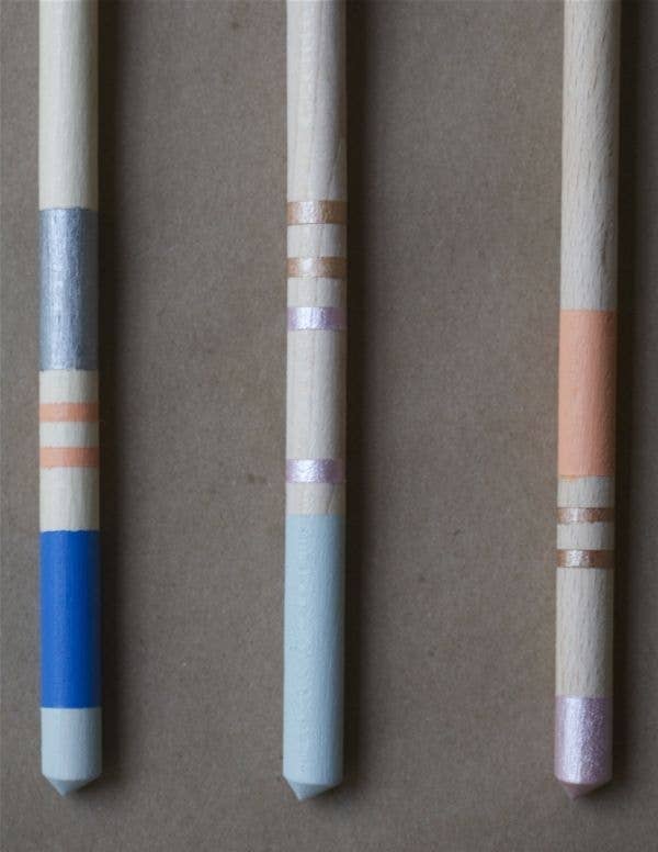 Use painter's tape to make clean lines. Instructions here.