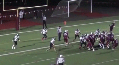 Which was a little risky since the receiver was somewhat covered.