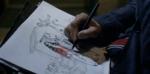 Remember that time we see Wren sketching a girl in a red coat with DARK hair?Vivian Darkbloom was Alison's secret identity. Hardly anyone supposedly knows about Ali's secret identity...but Wren knows. And we know that "A" knows, because there is a picture of Vivian Darkbloom's drivers license in "A's" lair. Coincidence?