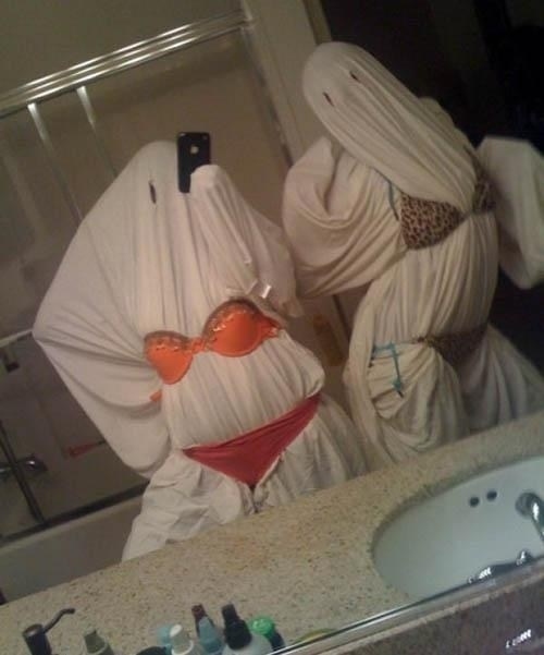 And if all else fails, just go as the timeless Halloween classic: sexy sheet ghost.