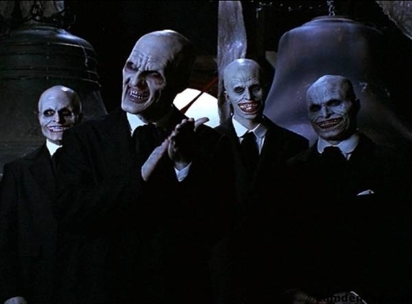Considered by many fans as the creepiest Little Bads of the creepiest Buffy episode ever. The silent and quite dapper Gentlemen render a town literally speechless so they can rip out seven hearts for their collection. Played by Camden Toy, Doug Jones, Don Lewis, and Charles Brumbly.