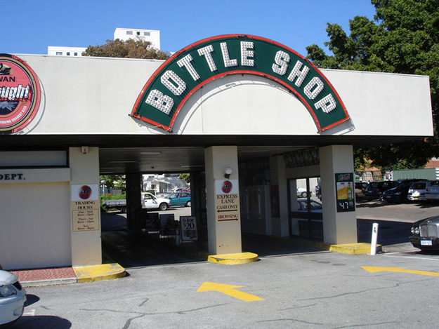 It's hard enough explaining to others how we got away with a drive-thru alcohol dispenser, considering everyone understands the concept of drink-driving as bad, but using this term conjures up a room full of oddly-shaped glass bottles, with none of God's nectar in any of them. A bottle shop is usually a supermarket, corner store or bar by any other name.