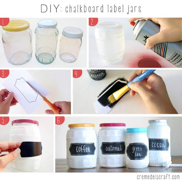 Listen, chalkboard paint is a ubiquitous scourge upon the craft world for a reason: It's cool. Get instructions here.