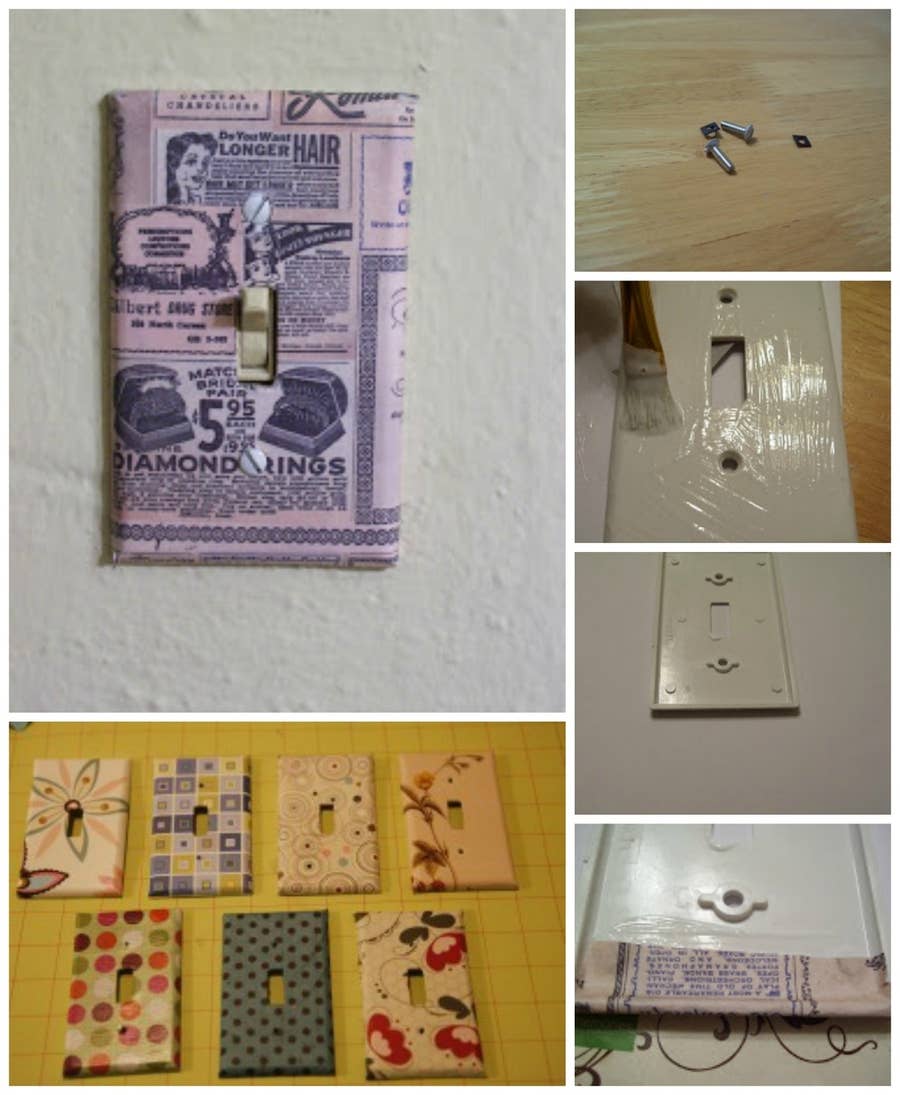 Christmas Modpodge Switch Plate Covers · How To Make A Light Switch ·  Decorating on Cut Out + Keep