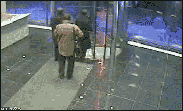 The safety glass... is not safe.