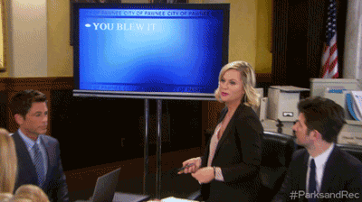 Parks And Rec Complete Buffoonery gif.