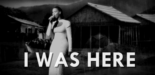 Um, unless you live under a rock, you saw Bey’s World Humanitarian Day video last year. It was amazing.Also, you can thank the UN for her getting on Twitter because most of her 8 tweets have to do with a UN campaign.