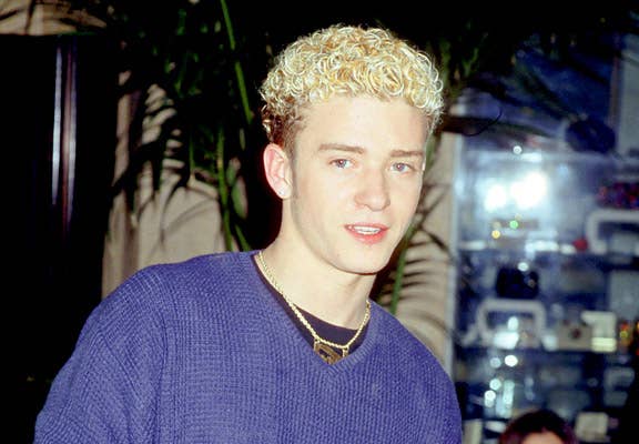 It’s like you’re my mirror, my mirror staring back at me… Justin, if I were your mirror, I would ask you why bleached funnel cake as a hairstyle was even a thought, much less an action.