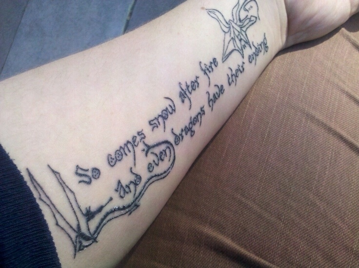 Lord of the rings tattoo woth samwise quote  Lord of the rings tattoo, Ring  tattoos, Tattoos